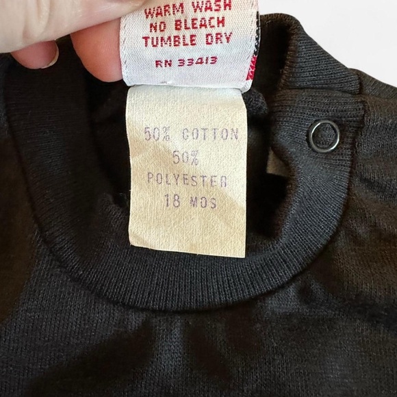 Baby Vintage Shark Bait Graphic Tee with Neon Sleeves 18 months - Picture 4 of 5